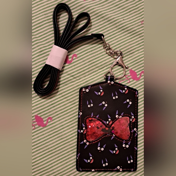 NWT Anime Studio Ghibli Kiki's Delivery Service Glitter Bow Lanyard Card Holder - Picture 1 of 8